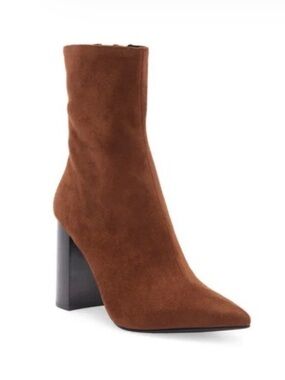 New JEFFREY CAMPBELL Siren Bootie In Brown Suede Size 10